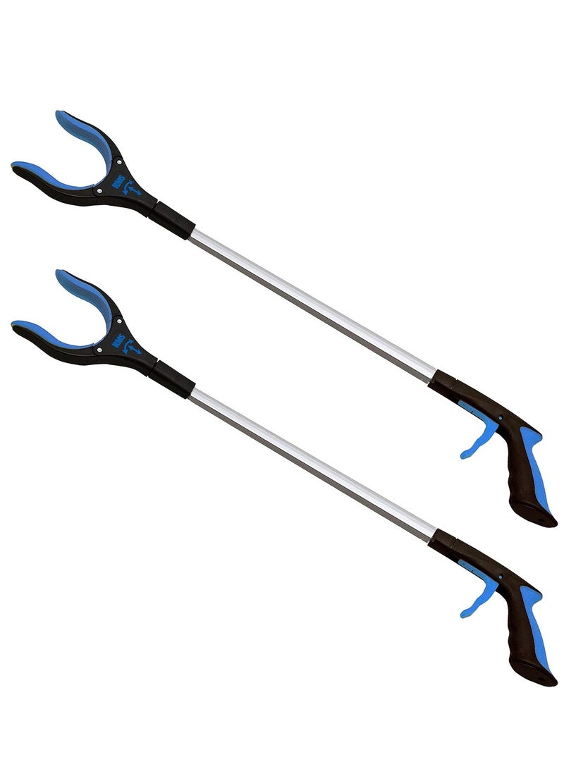Generic 2-Pack Reacher Grabber Tool, 80cm Foldable Grabber Reacher for Elderly, Lightweight Extra Long Handy Trash Claw Grabber, Reaching Assist Tool for Trash Pick Up, Litter Picker, Arm Extension.  - Image 1