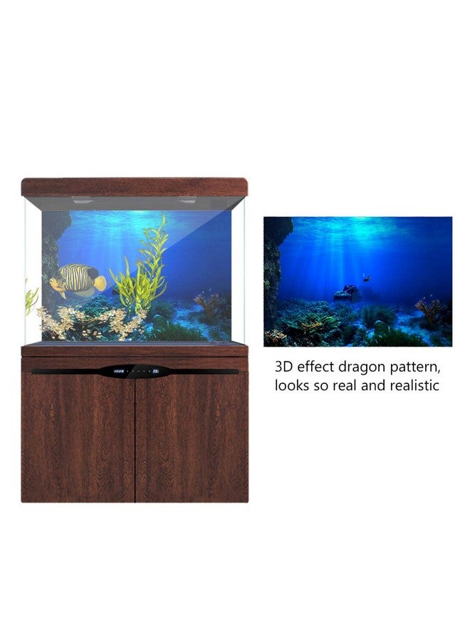GLOGLOW Aquarium Poster, 3D Effect Underwater Background Sticker Thicken Pvc Adhesive Static Cling Backdrop Fish Decorative Paper(61×41Cm) - Image 4