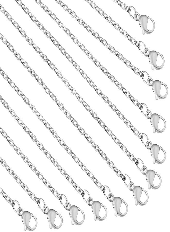 Topacket 24 Pack Necklace Chains Bulk,Stainless Steel DIY Cable Link Chains for Jewelry Making 18 Inches - Image 1