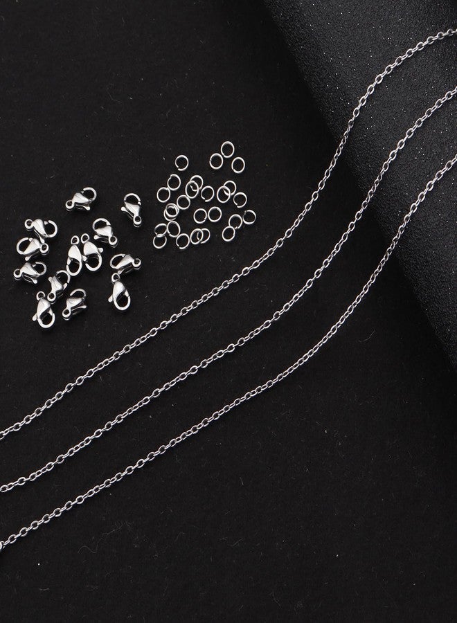 Topacket 24 Pack Necklace Chains Bulk,Stainless Steel DIY Cable Link Chains for Jewelry Making 18 Inches - Image 4
