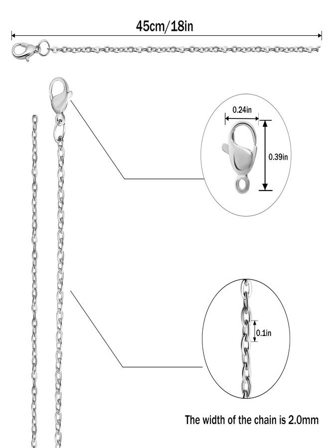 Topacket 24 Pack Necklace Chains Bulk,Stainless Steel DIY Cable Link Chains for Jewelry Making 18 Inches - Image 2