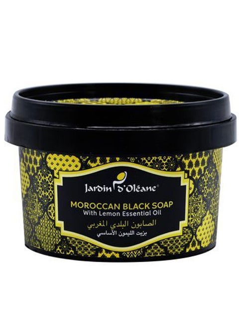 الصابون المغربي الأسود بزيت الليمون العطري 250 جرام