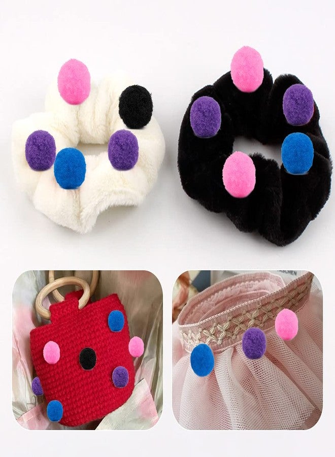 Morfen 150 Pcs Pink Craft Pom Poms, 1 Inch Fuzzy Pompom Puff Balls for DIY Arts, Crafts Projects, Home Decorations - Image 5