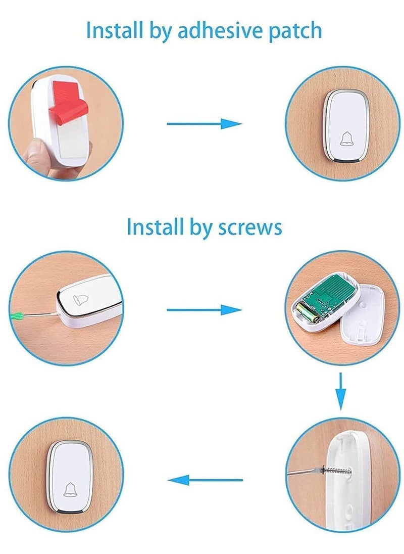 MarlaMall طقم جرس الباب للفصل الدراسي باللون الأبيض - Image 4