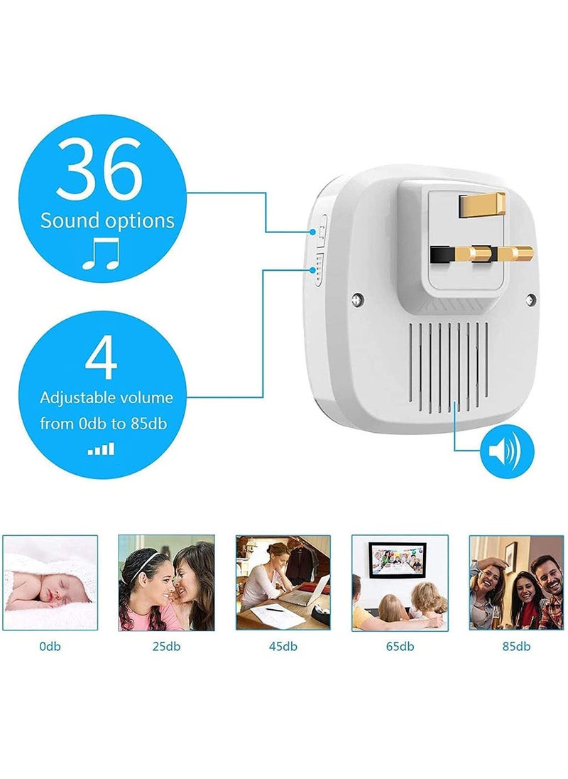 MarlaMall طقم جرس الباب للفصل الدراسي باللون الأبيض - Image 2