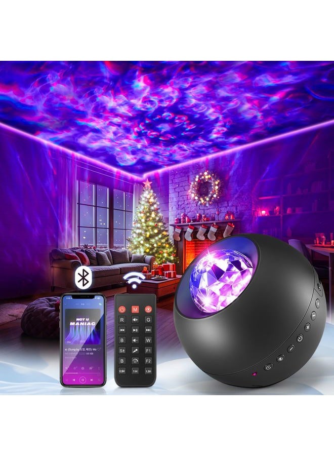 One Fire Galaxy Projector, Vibrant Galaxy Light Projector, White Noise & Bluetooth Room Lights for Bedroom,Remote Timer Kids Night Light,Cute Room Decor for Teen Girl Valentine's Day Gifts - Image 1