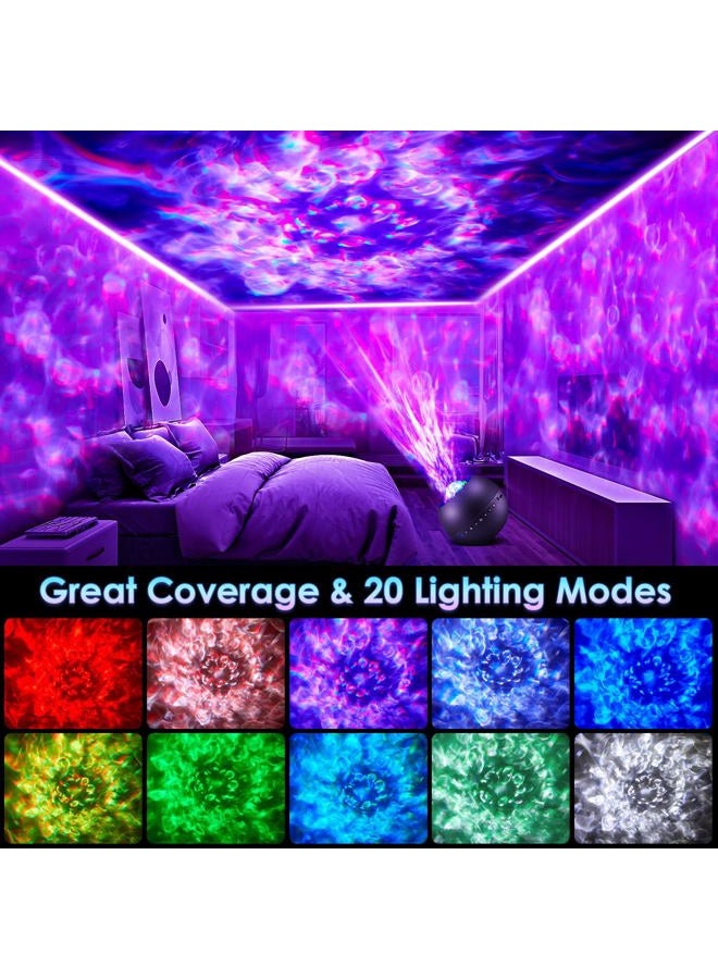 One Fire Galaxy Projector, Vibrant Galaxy Light Projector, White Noise & Bluetooth Room Lights for Bedroom,Remote Timer Kids Night Light,Cute Room Decor for Teen Girl Valentine's Day Gifts - Image 2