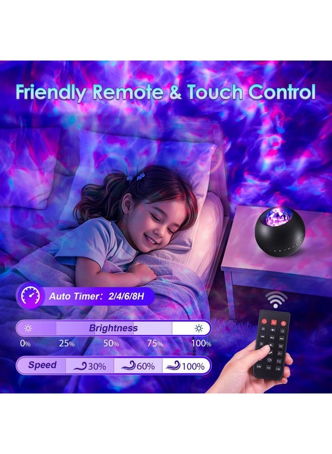 One Fire Galaxy Projector, Vibrant Galaxy Light Projector, White Noise & Bluetooth Room Lights for Bedroom,Remote Timer Kids Night Light,Cute Room Decor for Teen Girl Valentine's Day Gifts - Image 5