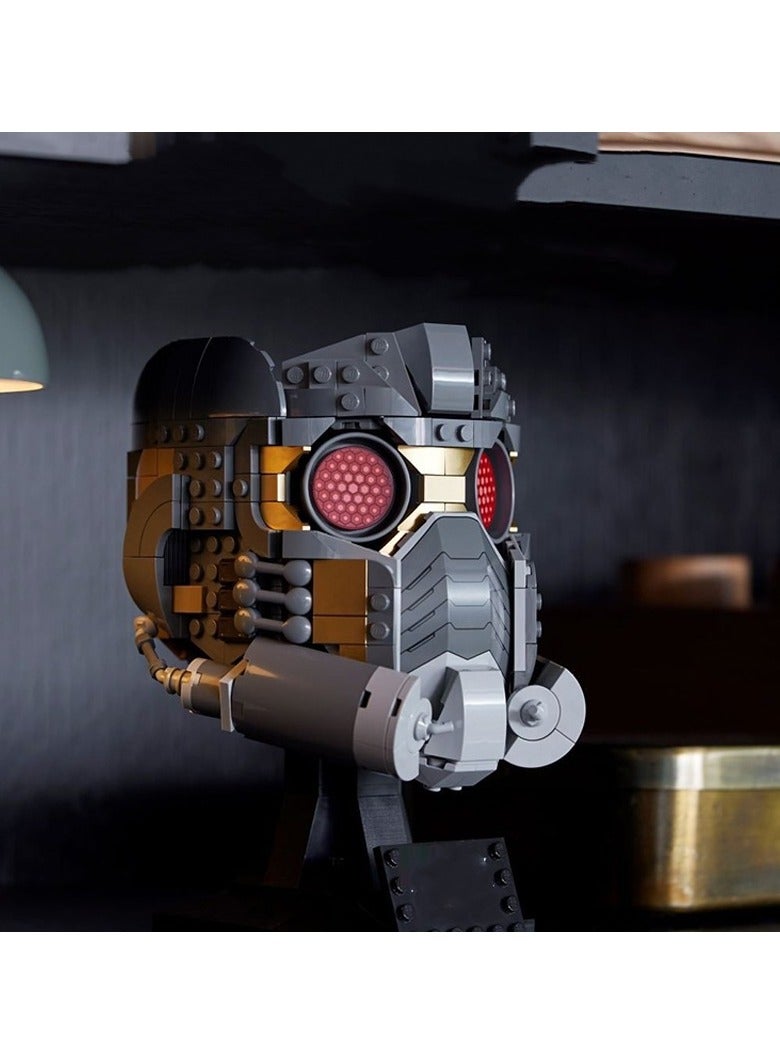 Star-Lord mask helmet model assembled small particles building block toys, creative building block model for children and Marvel fans - Image 2