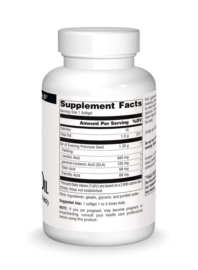 Source Naturals Evening Primrose Oil Hexanefree 1350Mg Gla Yield: 135 Mg Coldpressed 120 Softgels - Image 4