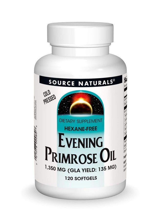 Source Naturals Evening Primrose Oil Hexanefree 1350Mg Gla Yield: 135 Mg Coldpressed 120 Softgels - Image 1