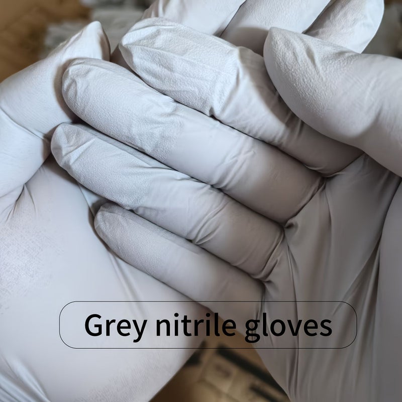 30pcs Gray Nitrile Disposable Gloves Latex Free for Home Kitchen Cleaning - Image 2