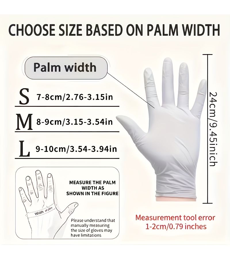 30pcs Gray Nitrile Disposable Gloves Latex Free for Home Kitchen Cleaning - Image 3