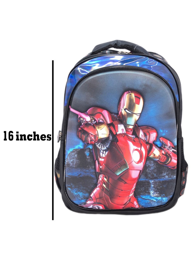 i-kola - 16-Inch 3D School Backpack Set with Lunch Bag and Pencil Case, Cool Character Design For Boys - Image 1