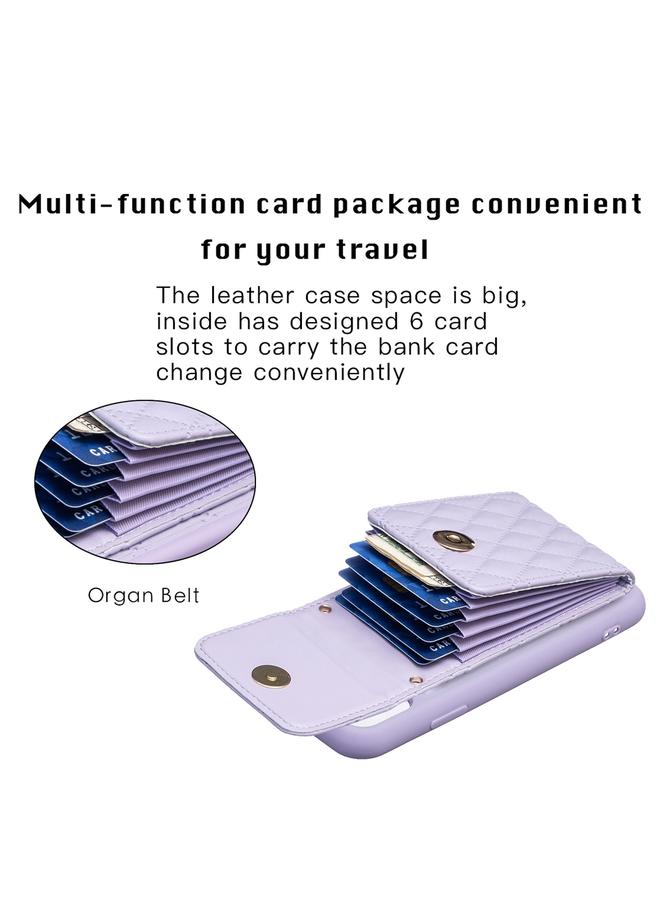 Zaboon Case For iPhone 11 Vertical Wallet Rhombic Leather Phone Case - Image 4