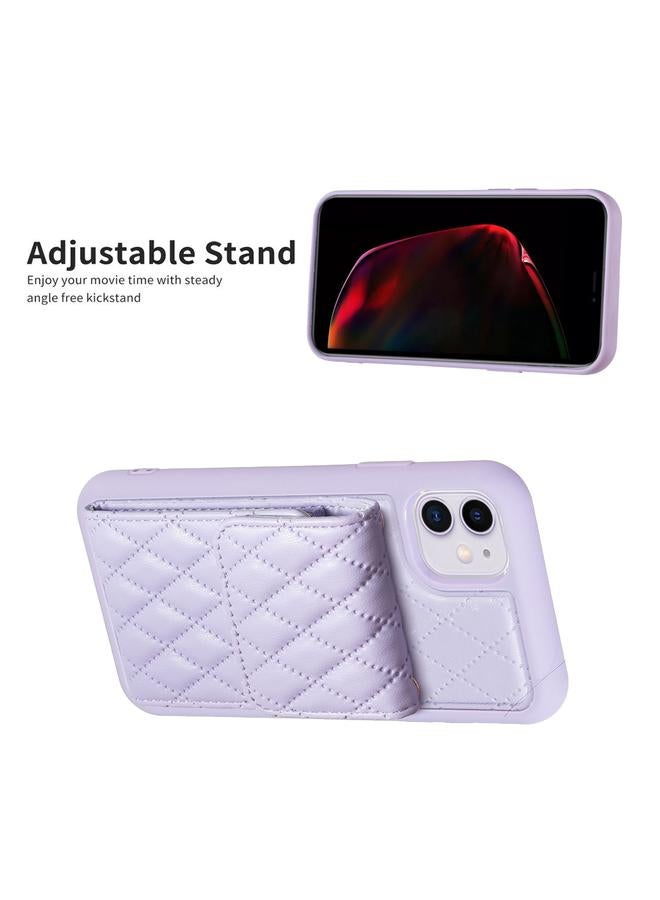 Zaboon Case For iPhone 11 Vertical Wallet Rhombic Leather Phone Case - Image 5