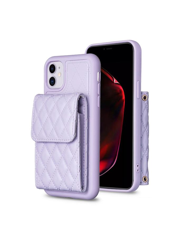 Zaboon Case For iPhone 11 Vertical Wallet Rhombic Leather Phone Case - Image 1