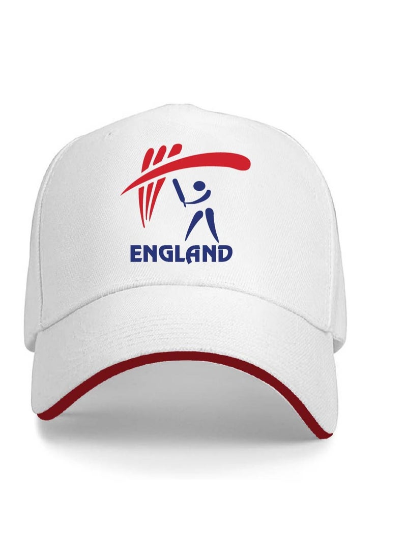 قبعات البيسبول لمحبي الرياضة في إنجلترا لكل من الرجال والنساء مع إبزيم معدني قابل للتعديل للإغلاق - مثالية للأنشطة الخارجية والمباريات والارتداء اليومي - Image 1