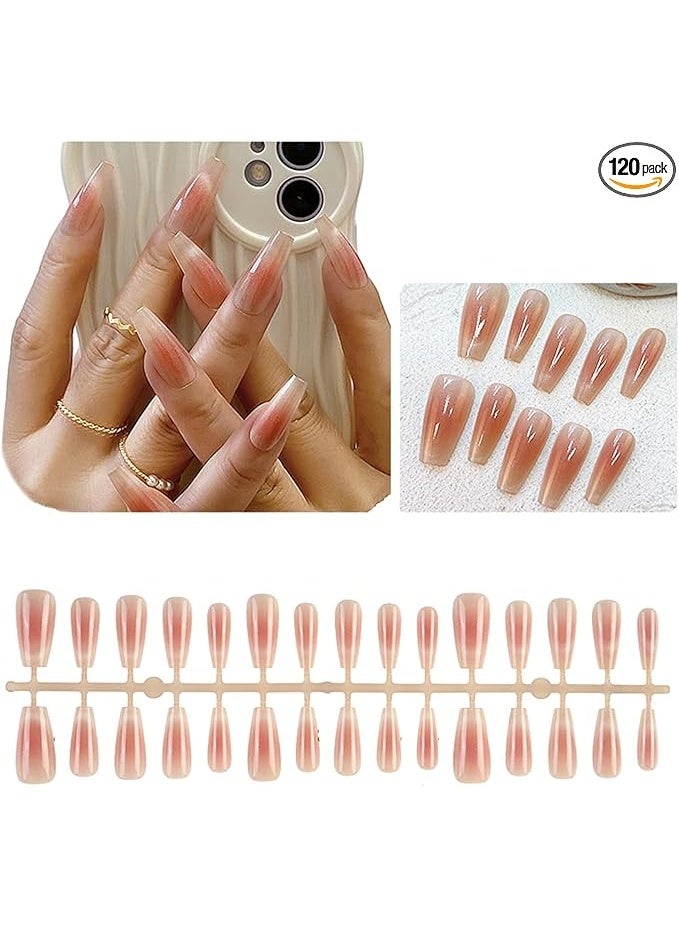 Stiletto False Nails Full Cover Soft Gel Acrylic Tips Pointy Fake Nail Artificial Fingernails Manicure Designs Decor for Women Girls Home Salon 1SHEET 24PCS - Image 1