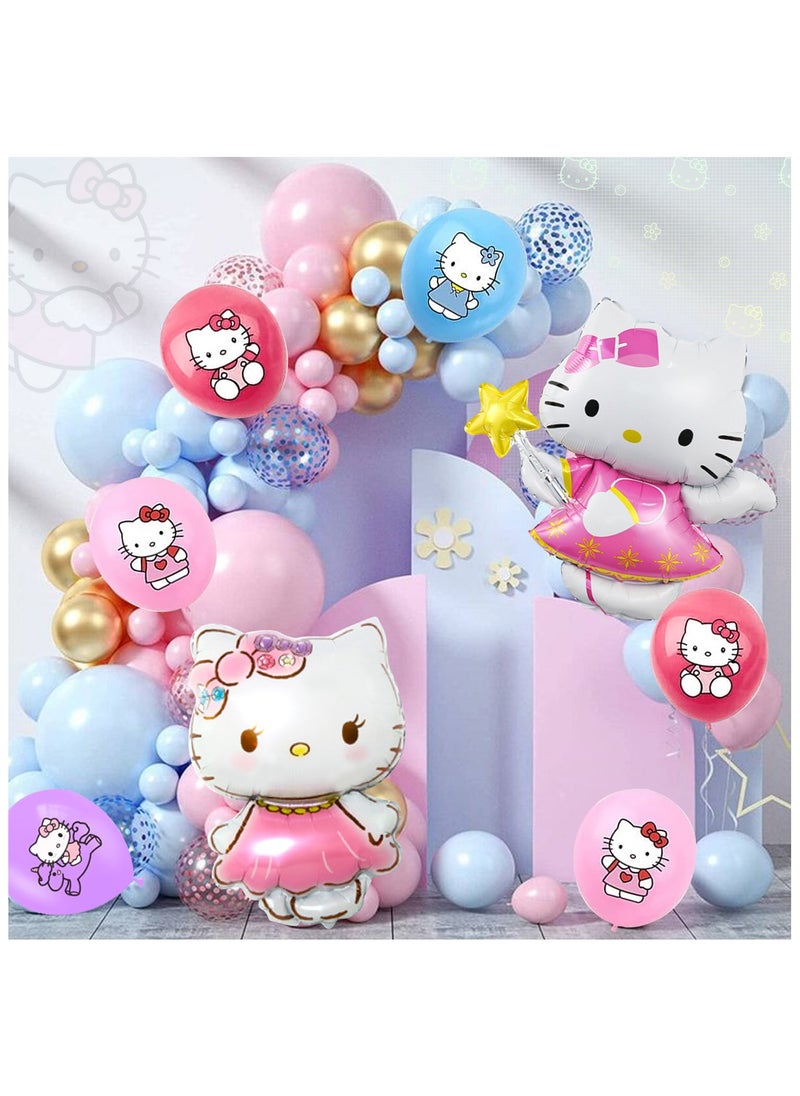 FRUITFUL PARTY HelloKitty Birthday Party Supplies, 18Pcs Balloons for Kawaii Party Decorations, HelloKitty Party Foil Balloons for Party Favors  - Image 4