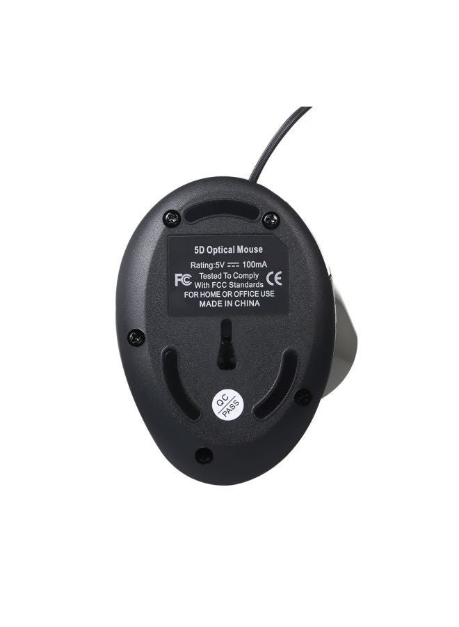 NIBEMINENT Wired Optical Vertical Mouse Grey/Black  - Image 2