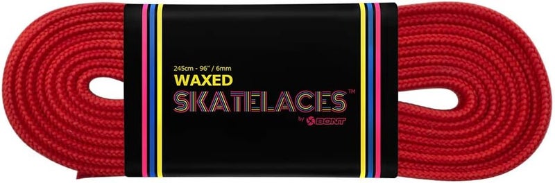 Bont Skates Waxed Laces - 6mm & 8mm - 47" 71" 79" 96" 108" - Like It's Hot Red - Image 3