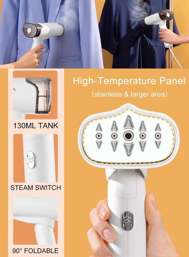 Chase Up Travel garment Steamer Iron for Clothes,1000w Mini Portable handheld clothes steamers Travel Size Small Steam Iron Hand Held Foladble clothing fabric steamer travel gift dorm home essentials. (White) - Image 3