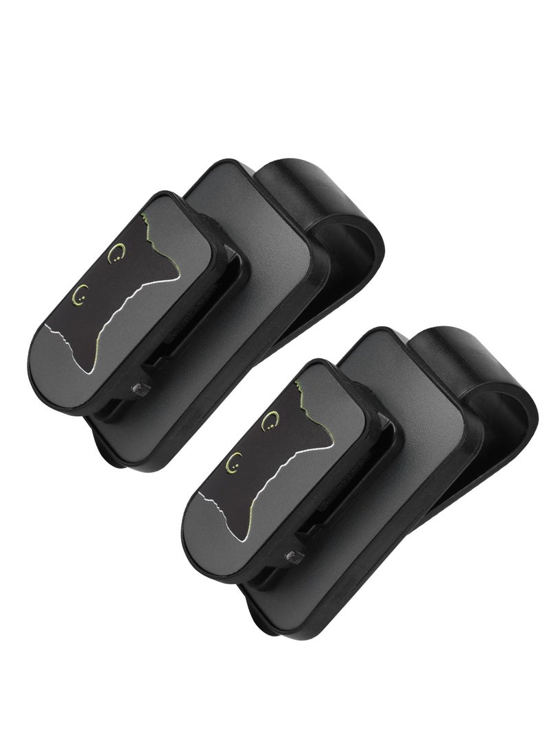 SYOSI Car Sunglasses Clip, 2Pcs Sunglasses Holder Eyeglass Hanger Clip Ticket Card Clip Holder Universal Glasses Mount Holder for Car Sun Visor, Suitable for Different Size Eyeglasses - Image 1