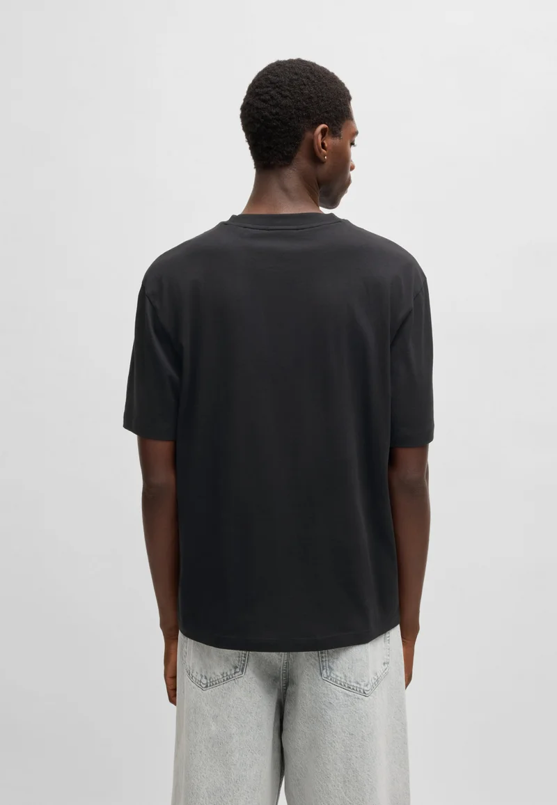 HUGO Cotton-jersey T-shirt with logo artwork