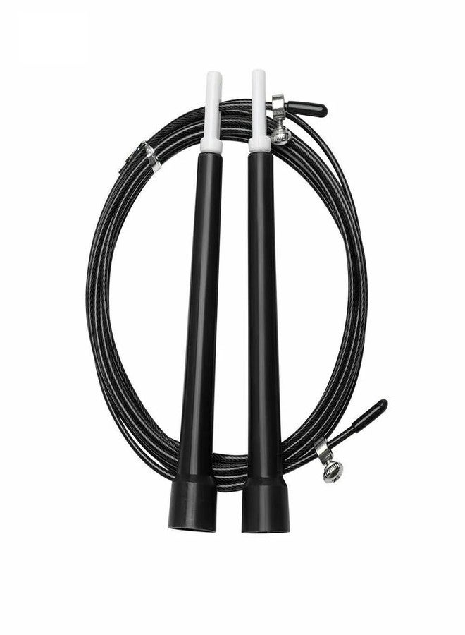 AMIFIT Plastic Speed Jump Rope, Black - Image 1