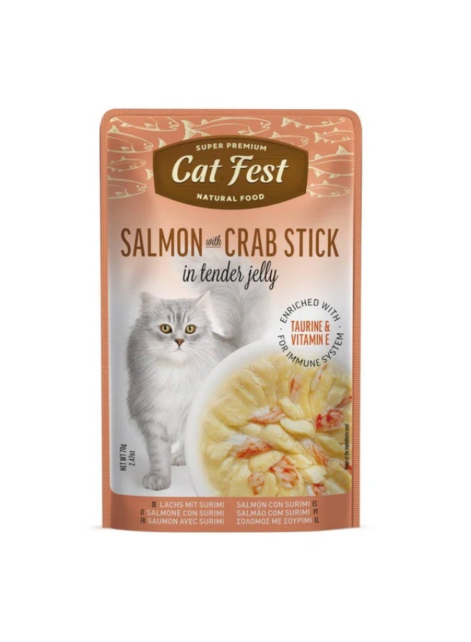 Cat Fest  - Tender Jelly For Cats 70g / Salmon with Crab