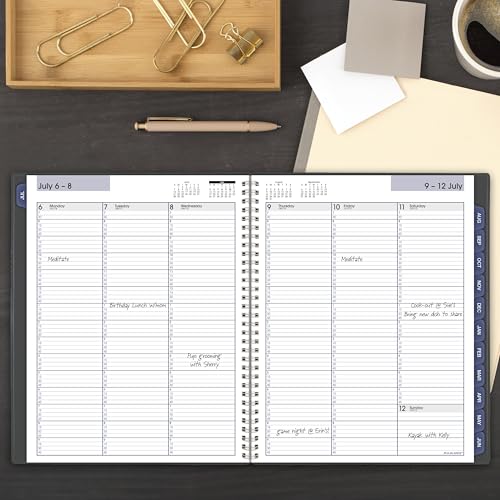 AT-A-GLANCE Planner 2026-2027 Weekly & Monthly Academic 12-Month July-June Quarter-Hourly Appointment Book, 8-1/2" x 11", DayMinder, Charcoal (AYC52045) - Image 2