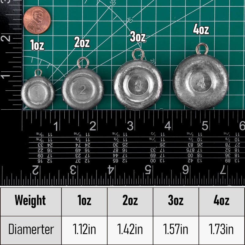 Dr.Fish Fishing Coin Sinkers Lead Fishing Weights Disc Weights No Roll Freshwater Saltwater River Bank Surf Fishing Catfishing - Image 2
