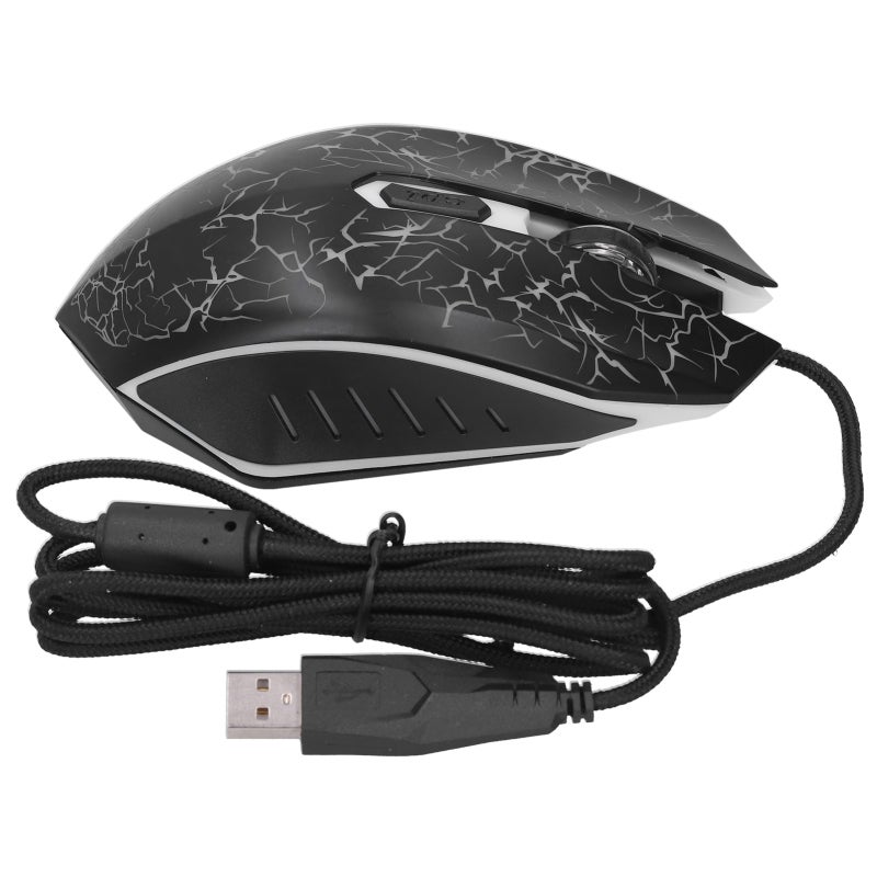 AOAS USB Wired Mouse 4000DPI Adjustable Ergonomic Design - Optical Gaming Mouse with 1200/2500/3200DPI Switch for Gamers - Image 2