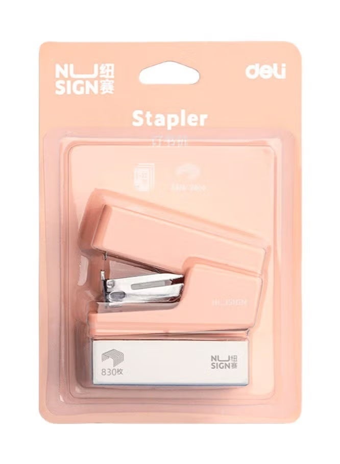 ديلي دباسة صغيرة مزودة بـ 830 دبوسًا قياسيًا، سعة 18 ورقة، دباسة يدوية، دباسة مكتبية، دباسة للأطفال للطلاب والمكتب، لون وردي - Image 5