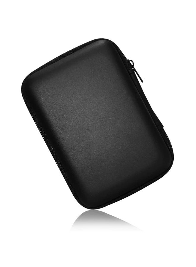 Hard Drive Carrying Case Storage Organizer Bag Multi-Purpose Universal Carry Pouch Compatible with Western Digital WD Elements Seagate, 2.5’’ EVA Shockproof Travel Case (Black) - Image 1