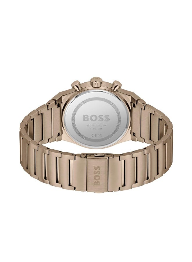 HUGO BOSS WATCH ROUND CHRONOGRAPH MEN'S OLIVE GREEN CASE WATCH - 1514222 - Image 3