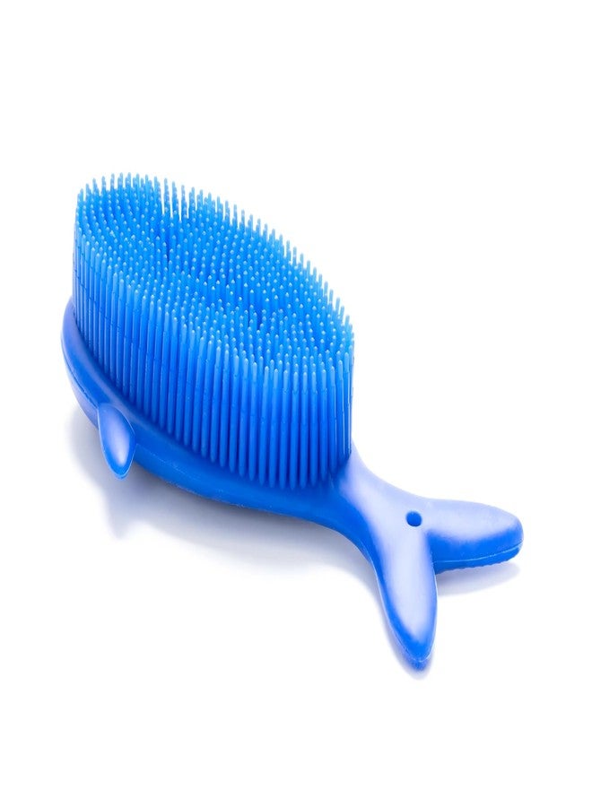penepico Premium Sensory Brush for Kids or Autism,Soft Silicone Body Scrubber,2 in 1 Sensory Room Occupational Therapy Sensory Brushes,Silicone Loofah,Pet Shower Brush Bath Brush Shampoo Brush(Whale-Blue) - Image 2