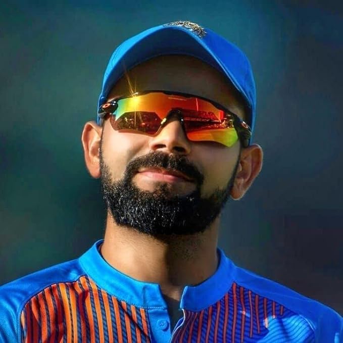 Premium Men's UV Protection Sports Sunglasses – Dynamic Shield for Cycling, Running, Driving, Fishing, Cricket – Inspired by Virat Kohli