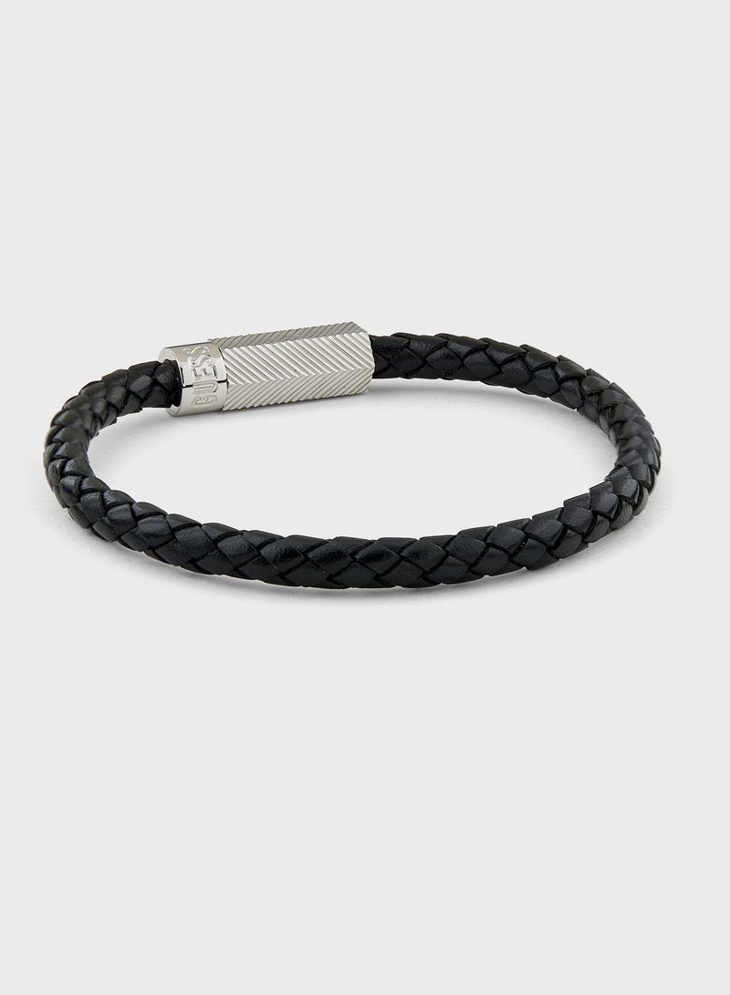 GUESS Casual Leather Round Screw Jack Bracelet  - Image 2