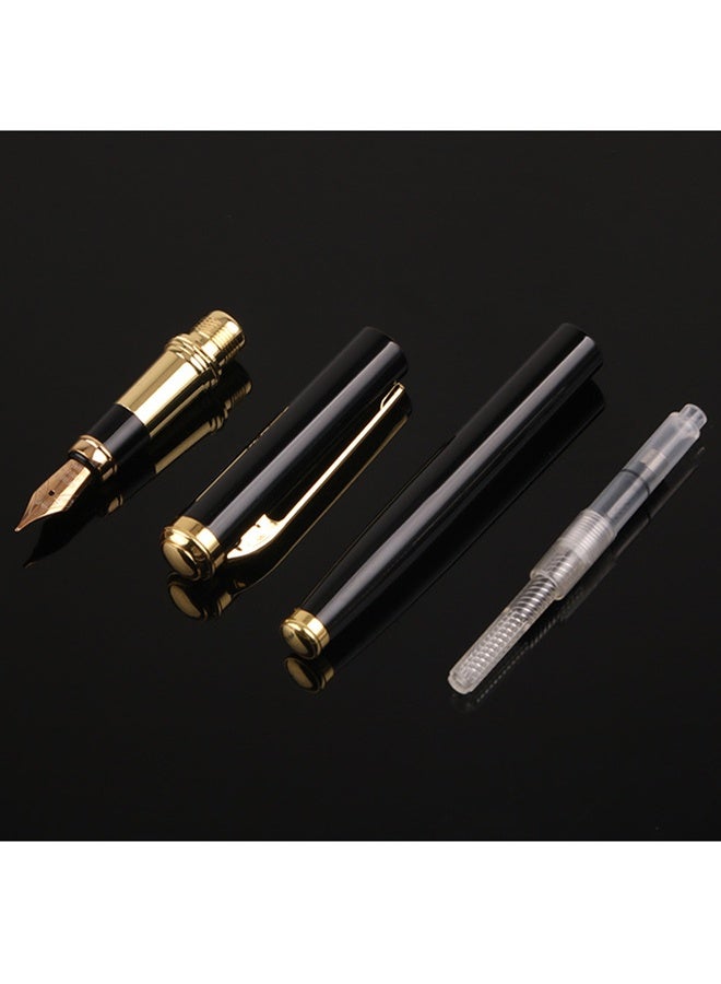 KANGLI Luxury Fountain Pen with Gift Box, Iridium Extra & High-end Piston-filling Business Signature Pen, 0.5MM Classic Metal Pen Calligraphy Pen, Gift for Business Journal,for Men and Women Writing (Black) - Image 3