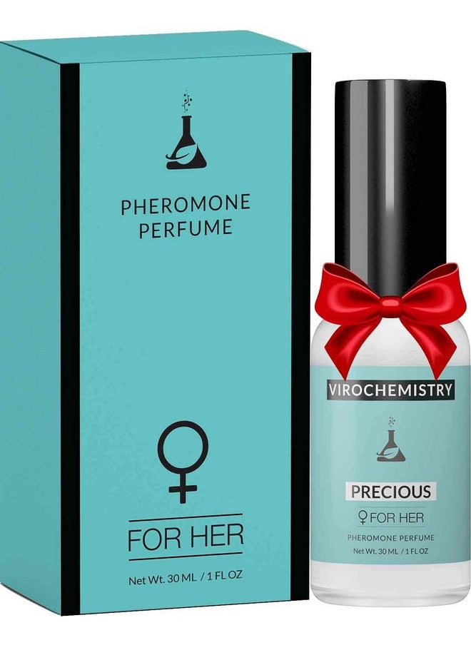 VIROCHEMISTRY Pheromones To Attract Men For Women (Precious) Elegant Ultra Strength Organic Fragrance Body Perfume (1 Fl. Oz)(Human Grade Pheromones To Attract Men)  - Image 1