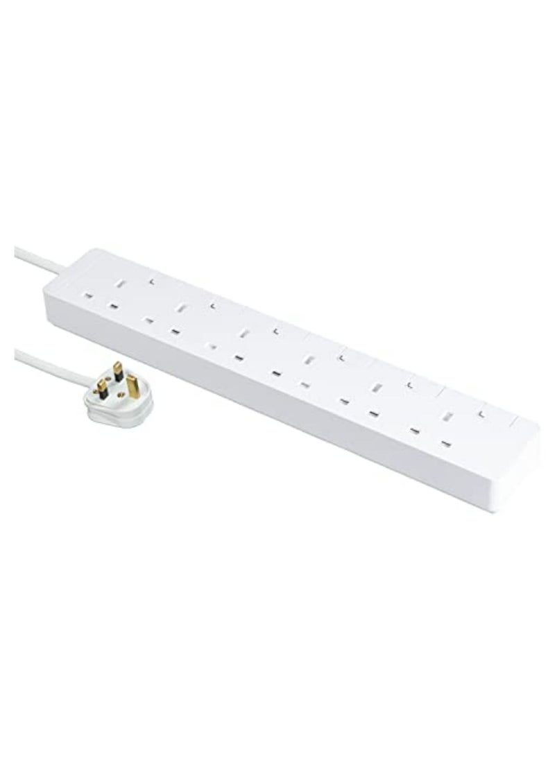 Schneider Electric - سلك تمديد مقبس كهربائي 6G AvatarOn Trailing Switched Socket Extension من Schneider Electric، بطول 3 أمتار، أبيض - Image 1