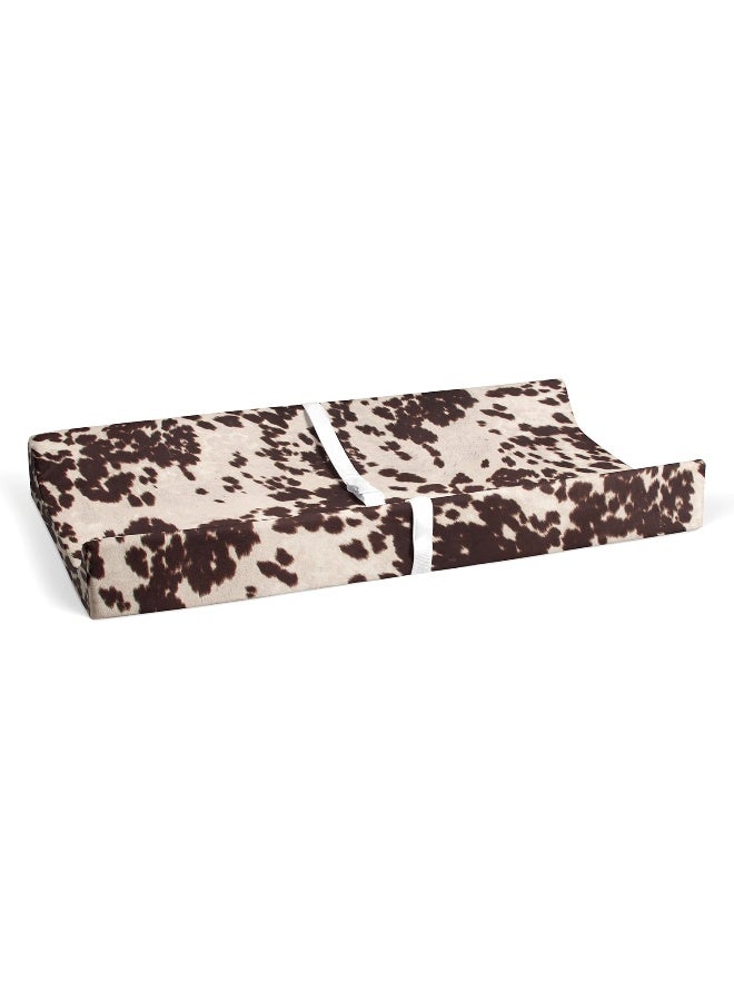 Sweet Potatoes Sweet Potatoes Western Cowboy Changing Pad Cover Super Soft Brown Cowhide - Image 5