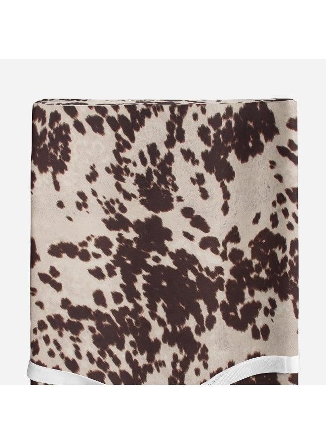 Sweet Potatoes Sweet Potatoes Western Cowboy Changing Pad Cover Super Soft Brown Cowhide - Image 3