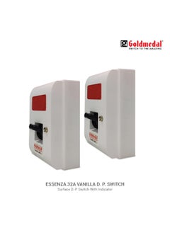 GOLD MEDAL Goldmedal Essenza Surface D P Switch With Indicator White Pack of 1  - Image 3