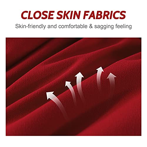 Decroom Lightweight Queen Comforter Set with 2 Pillow Sham - 3 Pieces Set - Quilted Down Alternative Comforter/Duvet Insert for All Season - Red/Black - Queen Size - Image 5