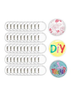 Excefore Button Badge 50Pcs Clear Button Pin Badges Kit  - Image 1