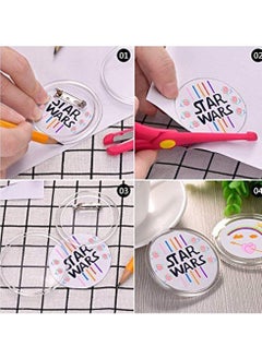 Excefore Button Badge 50Pcs Clear Button Pin Badges Kit  - Image 3