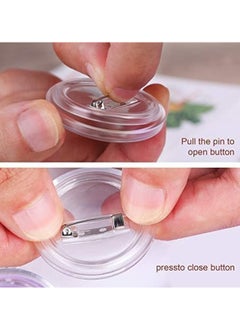 Excefore Button Badge 50Pcs Clear Button Pin Badges Kit  - Image 5